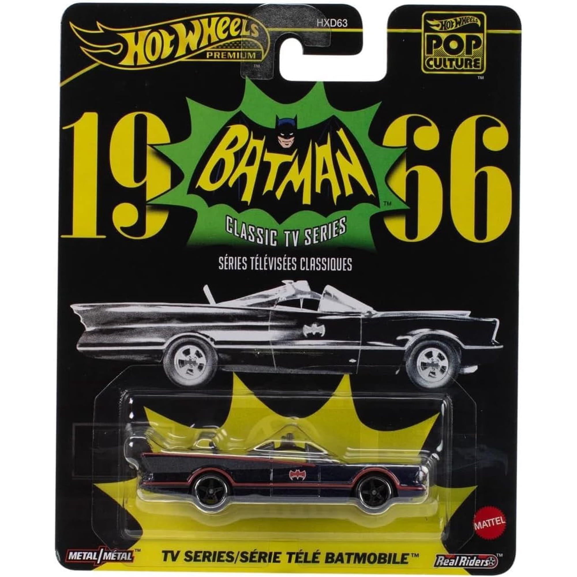Auto De Juguete Hot Wheels Batimóvil Serie De Tv 1966