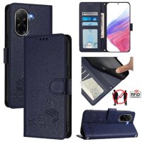 Funda Tipo Cartera Foxdock Para Xiaomi Poco C71 Con Soporte, Ranuras, Rfid, Diseño De Gato