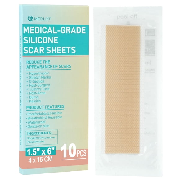 Parches de silicona MEDLOT reutilizables 10 uds 4 × 15 cm