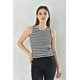 thumbnail image 1 of Polera Musculosa Mujer Negro Rayado Sin Mangas Talla S, 1 of 3