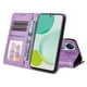 thumbnail image 5 of Funda tipo cartera FOXDOCK para Huawei Nova 11i , diseño girasol en relieve, cuero PU, cierre magnético, soporte y tarjetero, 5 of 5