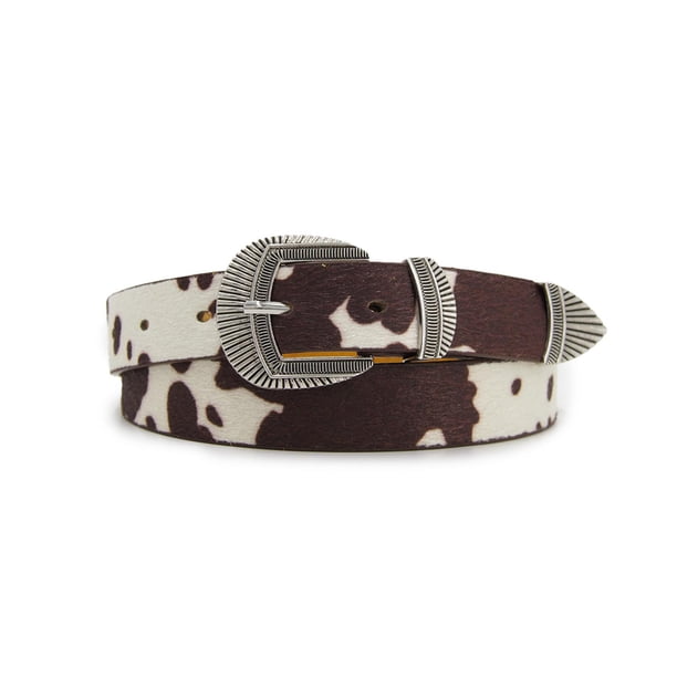 Cinturón Mujer Textura Croco Hebilla Moda casual crema Talla Única