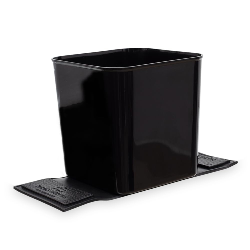 Bidón De Basura Para Coche Haussimple, 5,3 L, Plástico A Prueba De Derrames, Negro