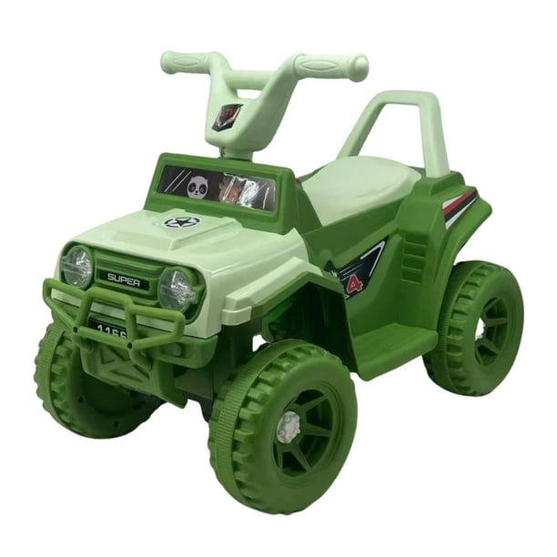 Moto Electrica Bateria Jeep Niño Luz + Sonido 1166A verde