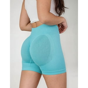 Flix - Short Deportivo Mujer Push Up Rib Cintura Alta