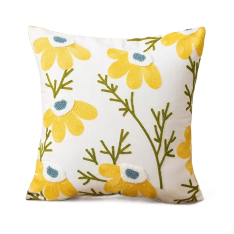 Genérico - Fundas De Cojines Bordadas A Elección 45X45 Diseño 30 Color Blanco