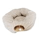 thumbnail image 5 of Gato Túneles Cama Plegable Con Bola Colgante Hurones Gatito Túnel Tubo Juguete Beige, 5 of 5