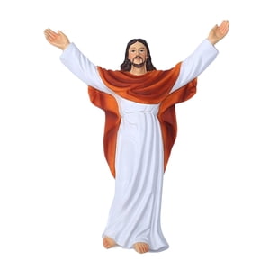 Magideal - Estatuilla De Resina De San Jesús, Estatua De Escritorio, Colección De Artesanías, Escultura De Artística Para Oficina, Escritorio De Navidad,