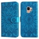 thumbnail image 1 of Funda tipo cartera FOXDOCK para Samsung Galaxy S9 , diseño girasol en relieve, cuero PU, cierre magnético, soporte y tarjetero, 1 of 5