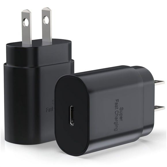 Cargador USB C para Galaxy S25 y S24, 25 W, PD, superrápido, tipo C, adaptador de enchufe de pared, carga rápida para Samsung