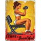 thumbnail image 1 of Letrero sala gimnasio terapia fitness vintage metal estaño hierro pintura decoración pared hogar club cueva hombre 30x20 cm, 1 of 6