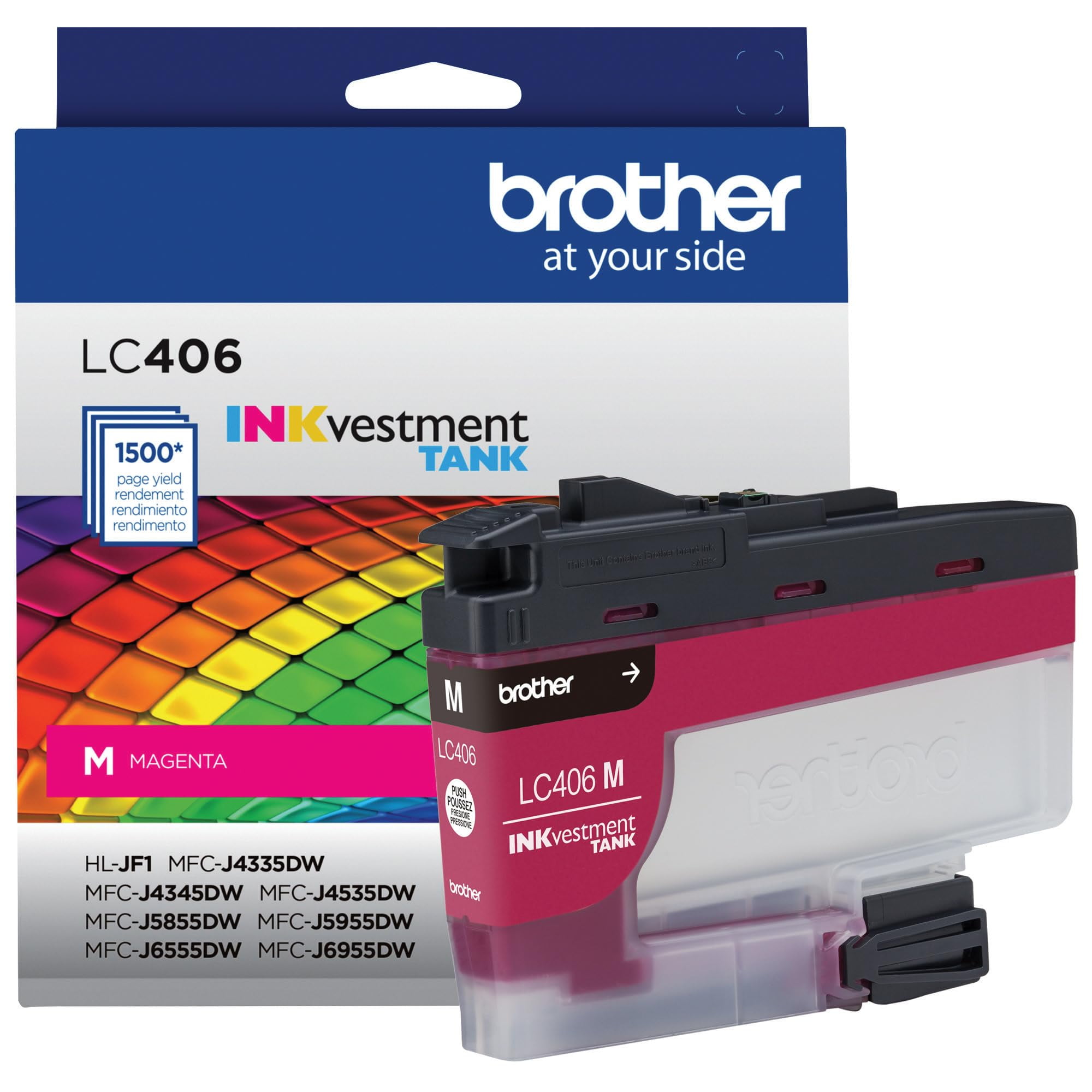 Cartucho De Tinta Brother Lc406m Magenta Original De Rendimiento Estándar