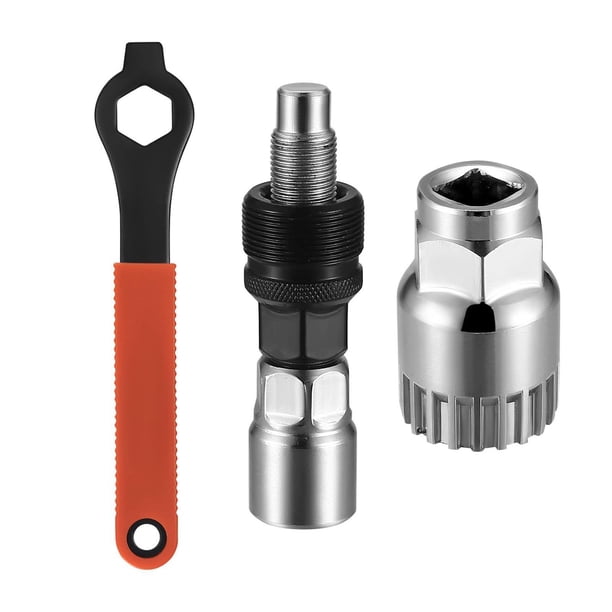 Extractor de manivela de bicicleta, herramienta de extracción de pedalier, extractor de brazo de manivela de bicicleta multifunción compacto para bici Juego de herramientas de 3 piezas.