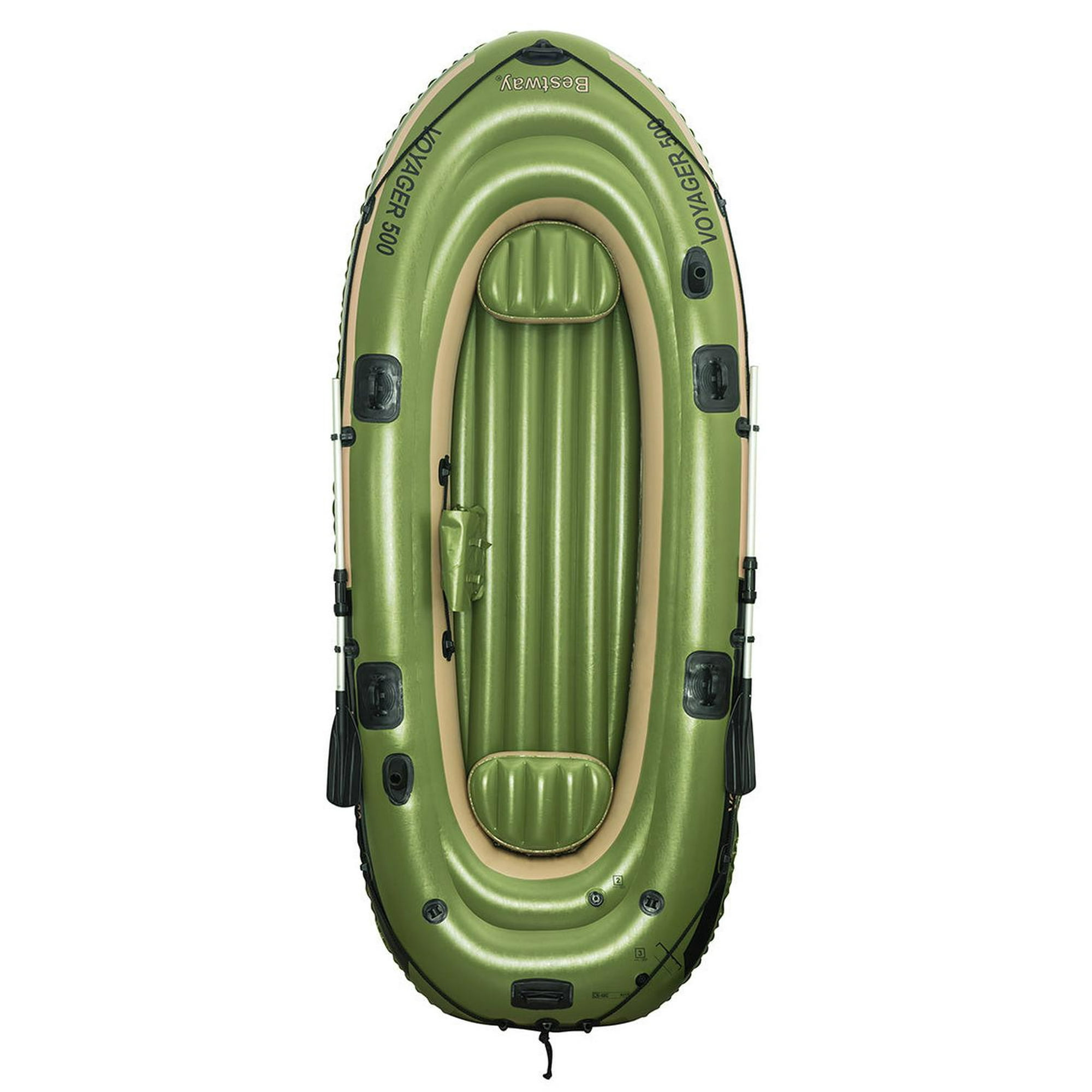 Bestway - Bote Inflable Con Remos Y Asientos Voyager 500 3.48m X 1.41m