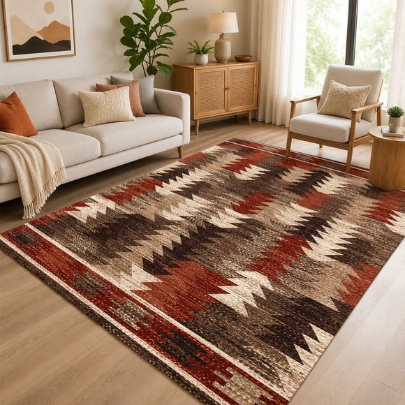 Alfombra Decorativa 3D Estilo Étnico Geométrico, Medidas 200 x 240 cm D-05