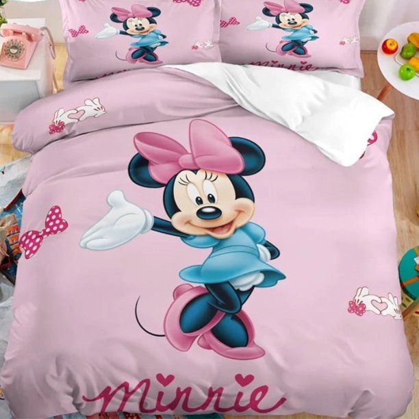 Cartoon Mickey Duvet Cover Pillowcase, Home Bedding Set Cute with Soft Fabric for Adult and Children's Gifts Bed Sheets