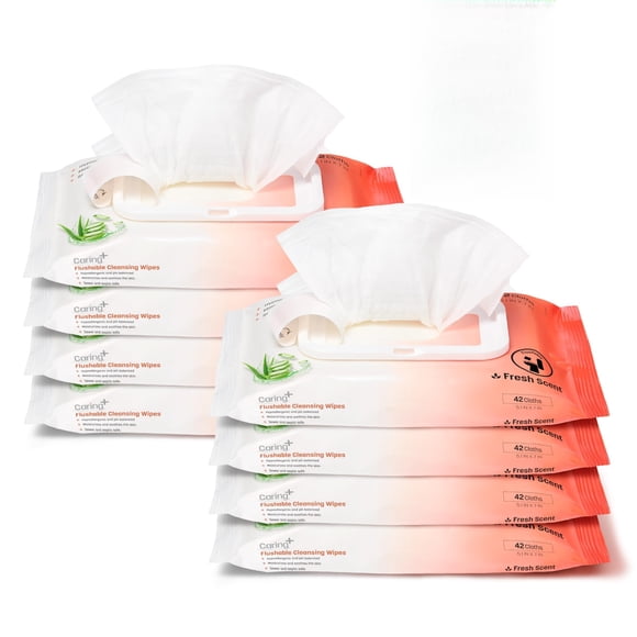 Toallitas Húmedas Caring 8 unidades (336 toallitas) con Aloe y aroma fresco