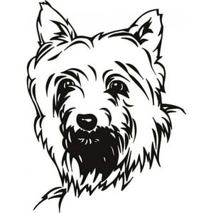 Rienda Libre Graphics - Decomural Scottie Dog Animals Pets Ws-17582