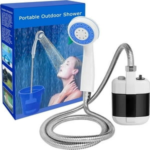 Clickdescuento - Ducha Portatil Para Exterior Con Bomba Recargable Gris