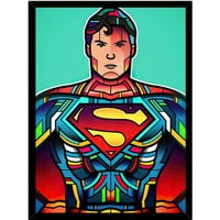 Genérico - Cuadro Super Man Abstracto Medidas 30X40 Cm