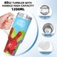 thumbnail image 5 of Popiz Baby TV Vaso aislado de acero inoxidable con asa, diseño temático, regalo para familia, amigos y fans; incluye pajita y encaja en el portavasos estándar, 40 oz, 5 of 6