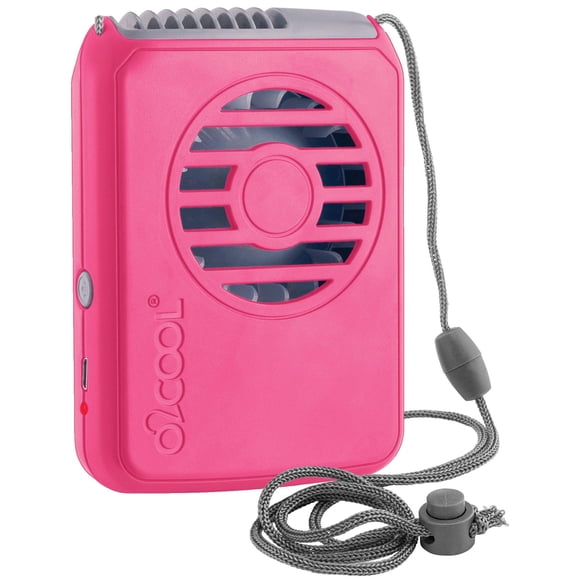 Ventilador de refrigeración O2COOL, cuello portátil, viaje personal, USB, rosa