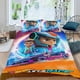 thumbnail image 2 of Hot Wheels Conjunto de sábanas temático, trío de piezas, cómodo y amigable con la piel, diseño único, regalo de decoración para el hogar para familiares, amigos y fans,135X200cm, 2 of 6