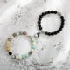 thumbnail image 1 of Heart Matching Couple Bracelets - Natural Stone Beads Yoga Bracelet for Romantic Lovers - Perfect Valentine's Day Gift, 1 of 5