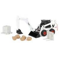 Set De Construcción Ertl Bobcat Skid Steer A Escala 1/32