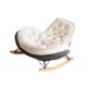 thumbnail image 3 of Mecedora Penguin Silla De Ocio Cómoda Individual Para El Porche Del Hogar Interior Gris Profundo, 3 of 5