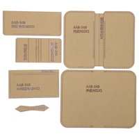 6 Plantillas De Billetera Acrílicas, Plantilla De Artesanía De Cuero Hecha A Mano, Monedero De Dibujos Animados