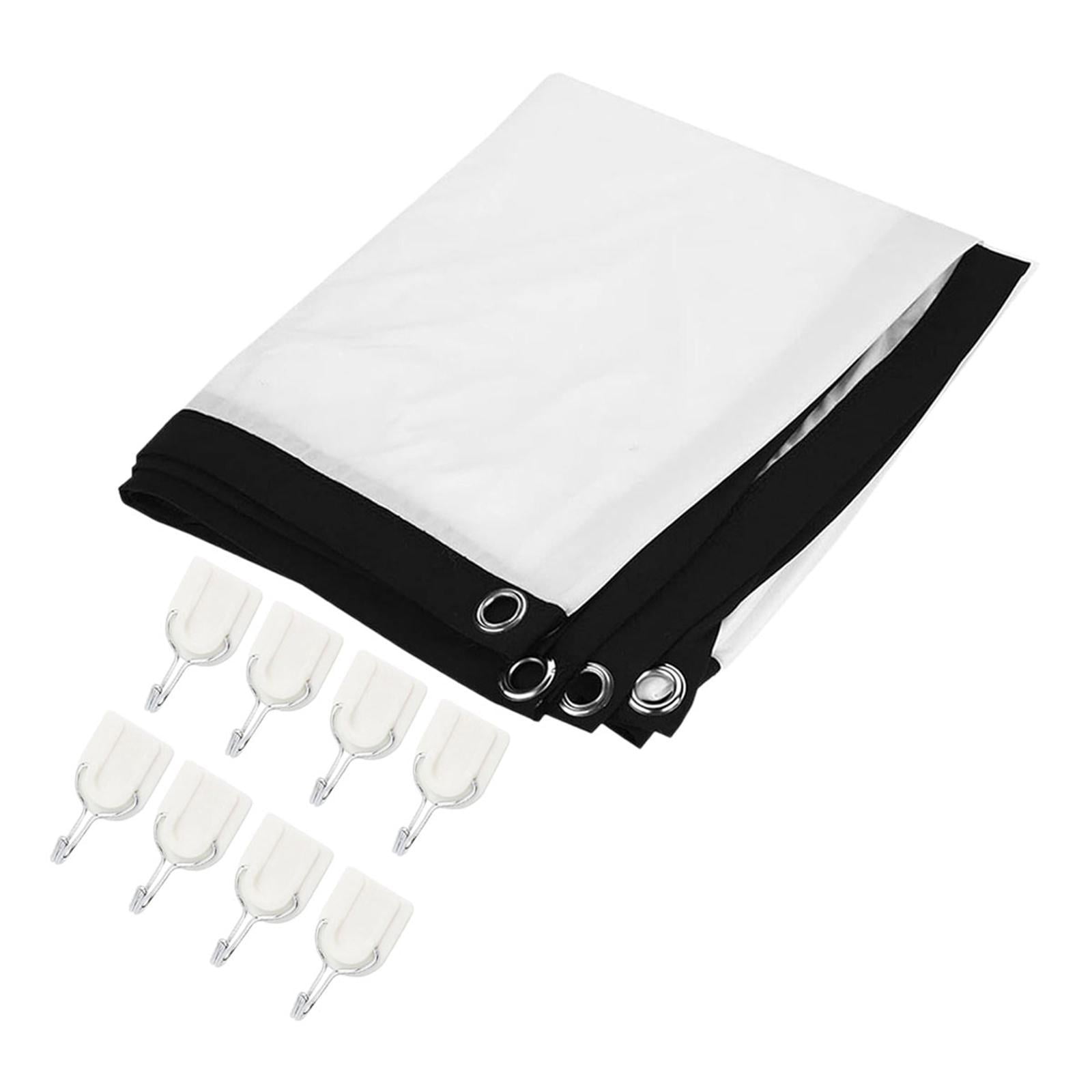 Bothyi - Pantalla De Proyector 16:9 Pantalla De Proyector Portátil Para Proyector De Viaje Camping 100 Pulgadas Con 8 Ganchos