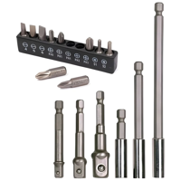 Genérica - Set 16 Puntas Adaptadores Y Destornillador 1/4 1/2 3/8