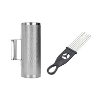 Magideal - Instrumento Guiro Instrumento De Música Latina Acompañamiento De Banda Cilindro De Arena De Metal Regalos Para Principiantes Regalos De Juguete Con , 21X7.5Cm