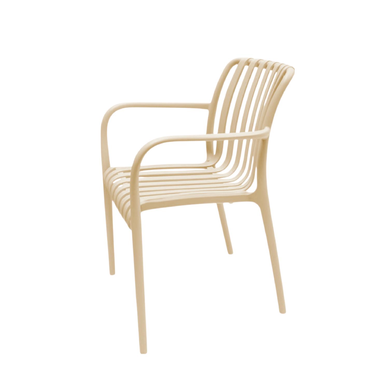 Silla Plástico Apilable Deco Bonn Beige Escandinavia