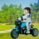 thumbnail image 3 of Moto Eléctrica Para Niños Motocicleta Clásica Luz Y Sonidos Cian, 3 of 5