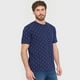 thumbnail image 3 of Polera Hombre R-Neck Miniprint Navy Corona, 3 of 5