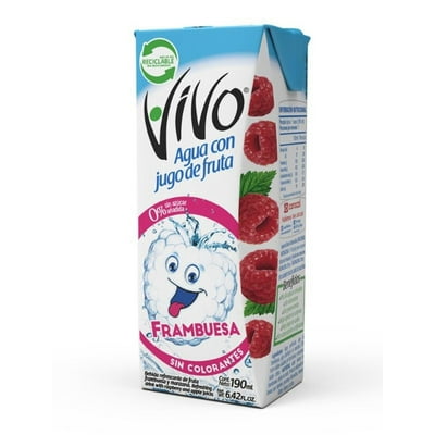 Agua Saborizada Frambuesa Caja 190 Ml Vivo
