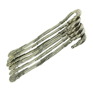 Genérico - 6 Piezas De Marcadores De Cuentas De Plata Tibetana Con Lazo Para Hacer Hallazgos De Bricolaje