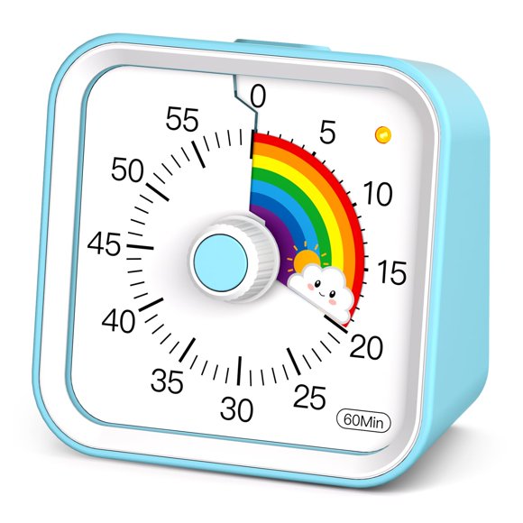 Temporizador InfPokid Arcoíris 60 min Función de Pausa Azul