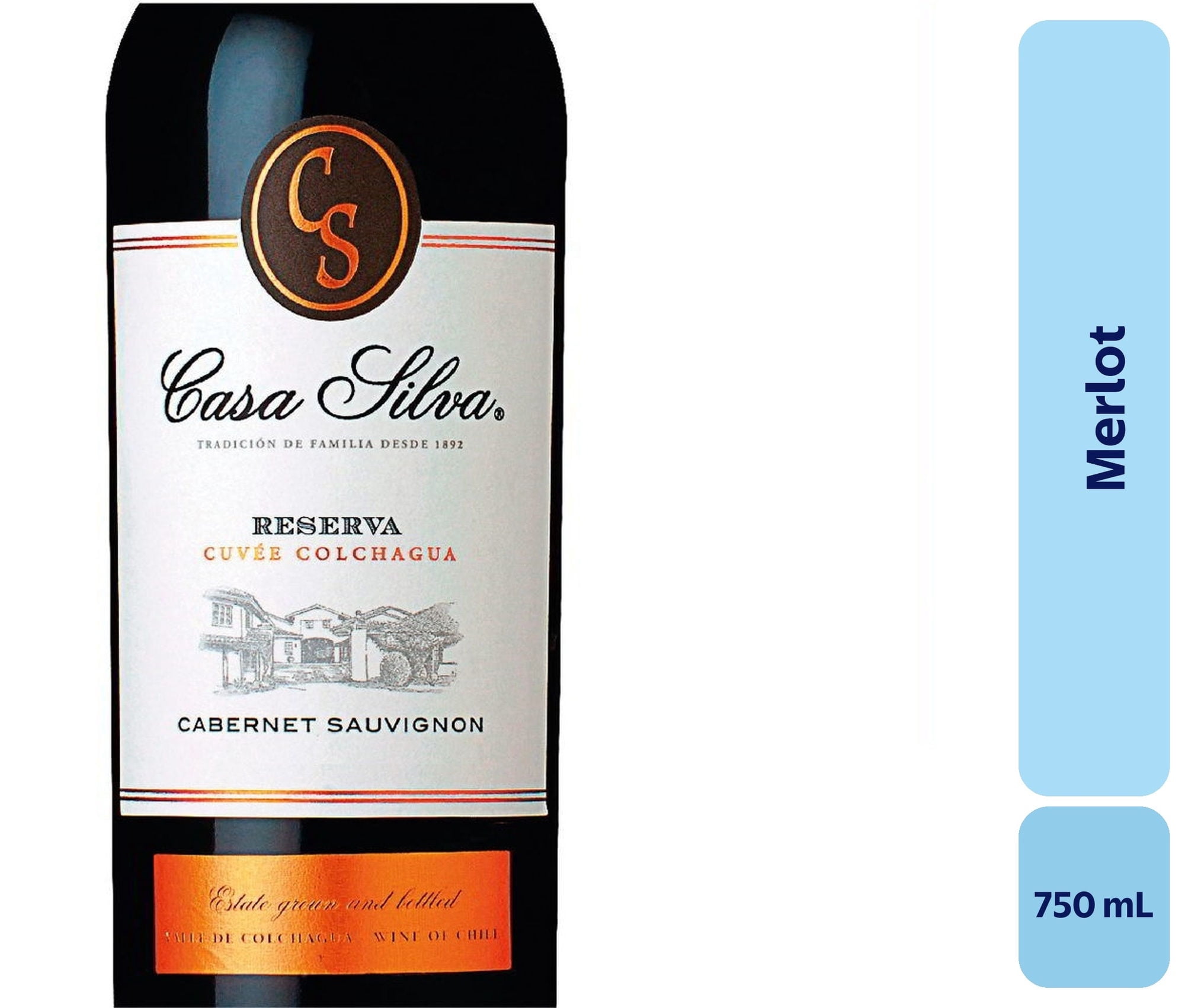 Vino Cabernet Sauvignon Botella 750 mL Casa Silva