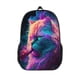 thumbnail image 1 of 1pc Personality Cat Glasses Printed Backpack, Children's Bright Color Backpack, 3D Print Backpack, Fashion Trendy Boys And Girls Backpack, Breathable Lightweight Bag, Students Schoolbag, 1 of 5