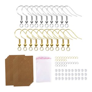 Magideal - Ganchos Para Pendientes Pendientes Traseros Artesanía Alambre De Oreja Gancho De Pescado Mujeres Niñas Diy Fabricación De Joyas Titular De La Tarjeta