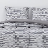 Dib - Plumon Reversible 2 Plazas Ladrillo Gris