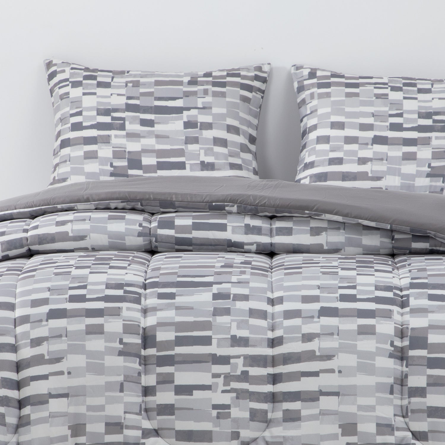 Dib - Plumon Reversible 2 Plazas Ladrillo Gris