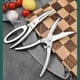 thumbnail image 2 of 1pc Kitchen Scissors Household Stainless Steel Multi-functional Strong Chicken Bone Scissors Commercial Food Grade Barbecue Scissors To Kill Fish Barbecue Scissors, 2 of 3