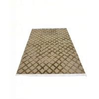 Genérico - Alfombra 150 X 200 Decorativa Jacquardcolor Beige 2