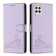 thumbnail image 1 of Funda tipo cartera FOXDOCK para Samsung Galaxy A22 4G con soporte, ranuras, RFID, diseño de gato, 1 of 5