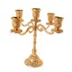 thumbnail image 2 of Candelabro Candelabro Centro de mesa Artesanías Decoración para Bar Boda Fiesta 5 Rama Dorado, 2 of 5