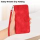 thumbnail image 4 of Funda Flip Premium Fibra de Carbono para Motorola MOTO G35 con Soporte y Cierre Rojo, 4 of 6